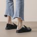 Platform Loafers Women's New Spring One-pedal Retro Small Leather Shoes College Style Thick Heel Soft Sole Single Shoes Women_vogvips.com