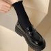 British-style Women's With Thick Soles Height Increase, 2025 Spring New Loafers Women, JK Soft Leather Single Shoes,_vogvips.com