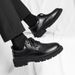 Spring And Summer Work New Business Waterproof Black Leather Chef Shoes Men's Korean Style Versatile Martin Boots_vogvips.com