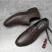 Euro Step Spring Groom Leather Wedding Youth Height Increasing Business Formal Handsome Matching Suit Brogue Men Shoes Black_vogvips.com