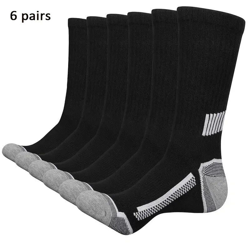 6 Pairs Of MEN'S Sports Socks, Sweat Absorbing, Comfortable Breathable, Suitable For Basketball Trai And Outdoor_vogvips.com