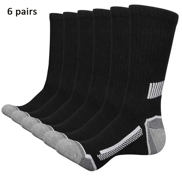 6 Pairs Of MEN'S Sports Socks, Sweat Absorbing, Comfortable Breathable, Suitable For Basketball Trai And Outdoor_vogvips.com