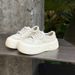 Women Trainers Flats Sneakers New Women S Thick Soled White Casual Genuine Leather Chunky Sneakers Cloud Shoes_vogvips.com