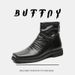 Wind Square Head Thick Sole Heightening Martin Boots Retro Tooling Boots Business Men's Boots_vogvips.com