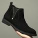 Martin Boots Men's High-top Wind Tooling Short Boots Heightening Men's Medium-top Chelsea Boots_vogvips.com