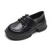 Platform-soled Small Leather Shoes Women's College Style New Autumn Lace-up Loafers Women's Soft Soles_vogvips.com