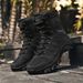 Men's Off-road Training Hiking Boots Combat Boots Comfortable And Wear-resistant Platform Military Boots Hiking Shoes_vogvips.com