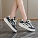 Leather Small White Women 2024 Autumn New Thick Sole Comfortable Simple Board Casual Matching Color Women's Shoes_vogvips.com