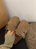 Premium Suede Leather Clogs For Women - Elegant Adjustable Buckle Mules With Arch Support For Daily Versatility_vogvips.com