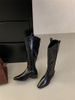 V-Neck Thick Heel Long For Women, Autumn And Winter 2025 New Style, Square Toe Fashionable Short Boots, Knee-High Boots_vogvips.com