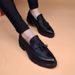Euro Step Spring Tassel Breathable Pointed Toe Men Brogue Thick Sole Business Casual Trendy Height Increasing Date Leather Shoes_vogvips.com