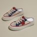 Summer Ins Transparent Mesh Hollow White Shoes Female Students All Match Casual Half Slippers Women's Shoes Trendy_vogvips.com