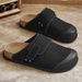 Summer Driving Shoes Slip On Beach Shoes Plus Size Half Length Couple's Closed Toe Slippers_vogvips.com