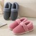 Couple's Warm Heel Cotton Slippers Winter Indoor Thickened Sole Home Non-Slip Heel Cotton Shoes For Women_vogvips.com