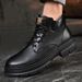 New Leather Spring Men's Shoes High-top Men's Heightening Tooling Martin Boots_vogvips.com