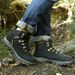 Outdoor High-top Boots Men Laced Thick-soled Men Shoes Soft Breathable Wear-resistant Shock-absorbing Casual Hiking Shoes Men_vogvips.com