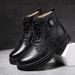 Men's Cotton Shoes, Velvet Warm High-top Top Martin Boots, Snow Boots, Men's Casual Leather Boots_vogvips.com