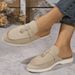 Spring Women's Closed-Toe Mules - Slip-On Loafers With Cushioned Insole, Casual House Slippers & Outdoor Slides_vogvips.com