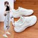 2026 Summer New Korean Ins Breathable White For Women, Hollow Casual Sneakers, Thick-Soled Versatile Platform Shoes_vogvips.com