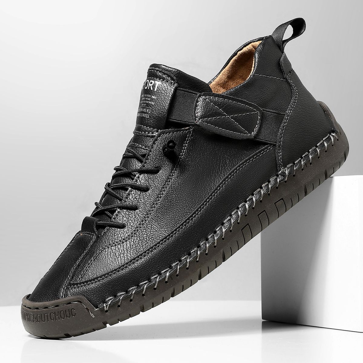 Hand-Stitched Women's Shoes, Men's Shoes, Couple Shoes, Autumn And Winter Flat Single Shoes, Casual Shoes, Martin Boots_vogvips.com