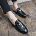 Large Size Leather British Style 2021 Spring Flat Half Mules Slip-On Trendy Men's Shoes_vogvips.com