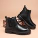 2026 Style Men's High-End British Chimney Carved Pointed Toe Short Casual Black High-Top Martin Leather Boots_vogvips.com