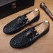 Summer New Bean Casual Trendy Leather Soft Bottom Fashion Printed High End Men's Le Fu Shoes_vogvips.com