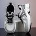 Men's Wide Fit Running Shoes For High Instep & Broad Feet - Breathable Mesh & Leather Sports Sneakers With Cushioned EVA Sole_vogvips.com