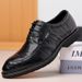 Men's leather sandals Business casual men's hollow trend pointed shoes_vogvips.com
