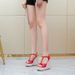 Women's Plus Size Wedge Heel Platform Sandals Woven Rope Simple_vogvips.com