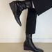 ShoeVault In Stock~ Thick Sole Wedge Square Toe Stretch Slim New Style Back Zipper High Heel Short Commuter Single Boots_vogvips.com