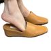 Women's Fashionable Wedge Heel Mules Slip-On Open Back Sandals High Heeled Square Toe Slippers New Spring 2026 Style_vogvips.com