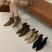 French Style Pointed Toe Short For Women 2025 Autumn Winter New Thin High Heel Suede Slim Nude Internet Celebrity_vogvips.com
