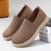 Women's Shallow-mouth Flat Shoes, One-pedal Old Beijing Cloth Shoes, Soft-soled Comfortable Mother Shoes_vogvips.com
