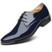Pointed Toe British Style Business Casual Korean Version Patent Lace-up Leather Large Size Men's Shoes 48_vogvips.com