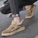 Pig Eight Leather Men's Shoes Men's Sports Casual Matte Retro Thick Baseplate Shoes_vogvips.com