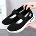 Women's Casual Shoes Middle-aged And Elderly Mother Shoes Women's Shoes Soft-soled Feet Flying Woven Shoes Breathable Mesh Single Shoes_vogvips.com
