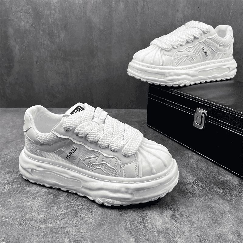2025 Spring New Fashion Shoes, Unique And Versatile Breathable Sneakers, Korean Style Height-Increasing Casual Men's_vogvips.com