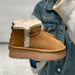 Real leather short hair woven thick sole height increasing snow boots 2025 winter new model with added velvet and_vogvips.com