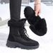Snow Boots For Women In Winter 2025, With Added Fleece, Thickened Insulation, Warm Leg Protection, High Top Cotton Shoes_vogvips.com