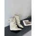 Fashionable Street Style Sexy White High Heel Ankle Boots Women Belt Buckle Rivet Hot Girl Pointed Toe Booties_vogvips.com