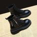 European Warm Series White Martin 2025 Autumn New Single Winter Fleece Cotton British Style Short Boots For Women Flat_vogvips.com