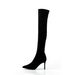 2025 Autumn Winter New Over-the-Knee Long Non-Slip Black Suede Slimming Pointed Toe Stiletto High Boots For Women_vogvips.com
