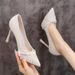 2025 New Spring Autumn Women's Shallow Pointed Toe Stiletto Heel Pumps, Elegant Versatile European And American Style_vogvips.com