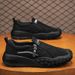 2026 Spring New Arrival Men’s Casual Shoes:Mesh Sneakers, Comfortable And Non-Slip, Versatile Zipper-Style Slip-Ons With A Mesh Upper_vogvips.com