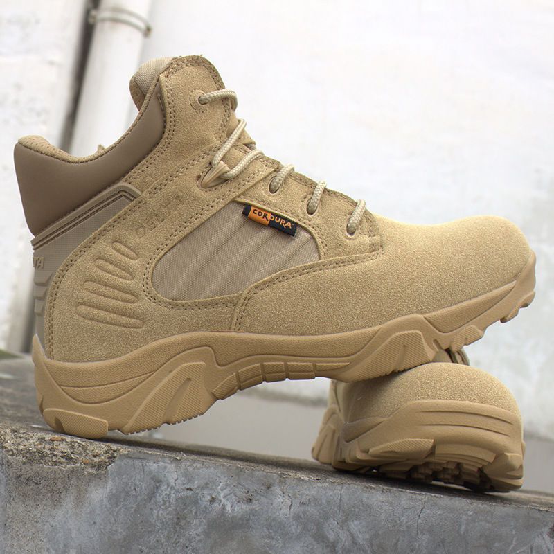 European Warm Series Spring And Autumn Men' High-Top Delta Breathable Wear-Reitant Low-Top Land Combat Tactical Training Boot Hiking_vogvips.com