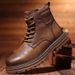 European Warm Series 2025 New Outdoor Martin High Top Men's Work Motorcycle Boots British Style Oxford Color-Block Sole_vogvips.com