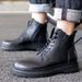 European Warm Series 2025 New Top Layer Cowhide Men's Genuine Leather Martin Winter High-top Work Boots With Fleece Lining Versatile_vogvips.com