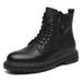 European Warm Series Martin Genuine Leather Boots Winter Top Layer Cowhide Workwear British Style Men's High-top Shoes With Fleece Lining For_vogvips.com