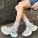 Platform Dad For Women 2025 Spring And Autumn New Versatile Mesh Height-Increasing Breathable Running Super Popular_vogvips.com